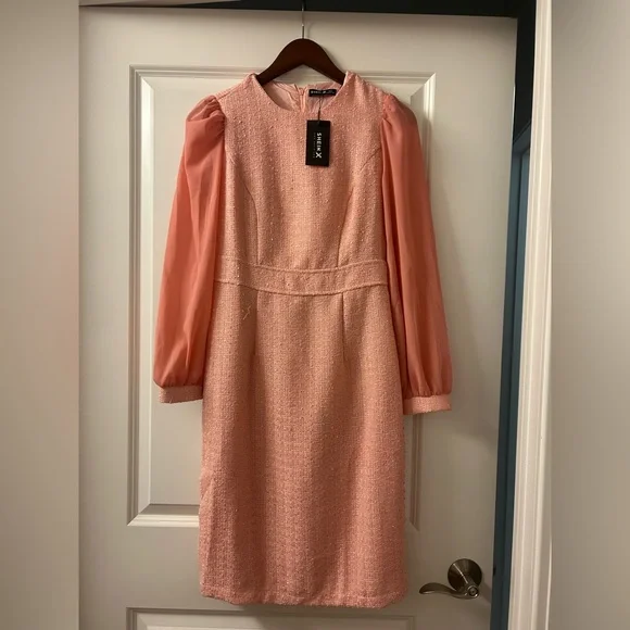 pink tweed dress shein Shein Dresses | Shein Pink Tweed Dress | Color: Pink | Size: M